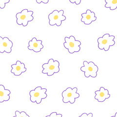 手描きの小さい花柄の背景イラスト１８