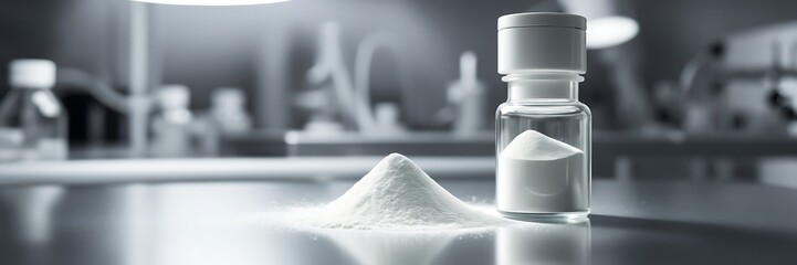 Powder on medicine bottle 