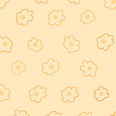 手描きの小さい花柄の背景イラスト７