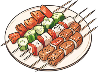 떡꼬치, 떡, 꼬치, 음식,rice cake skewers, rice cakes, skewers, food