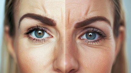 Before and after images showing the effects of Botox on facial wrinkles