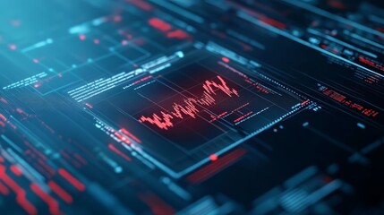 Digital Financial Data Visualization Chart