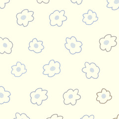 手描きの小さい花柄の背景イラスト１