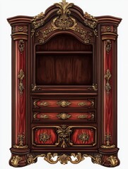 Antique Ornate Cabinet with Intricate Details