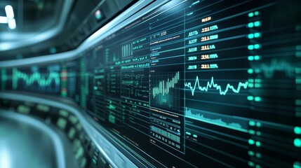 Fototapeta premium High-Tech Financial Market Data Display