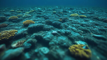 Fototapeta premium coral reef in the blue sea