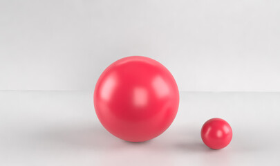 3d Red Balls with Shadow