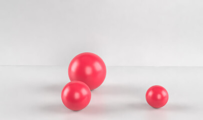 3d Red Balls with Shadow