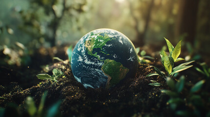 Environmental conservation nature green earth sustainability ecology protect planet renewable energy initiatives