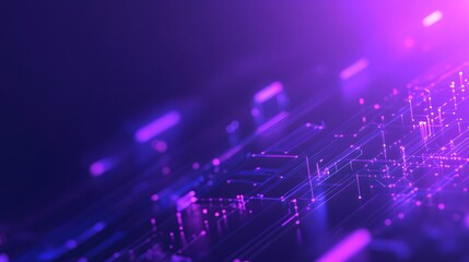 Abstract background with glowing neon lights and tech circuits, perfect for innovative technology themed designs and futuristic concepts.