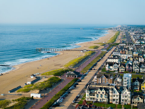 Belmar Beach along the Jersey Shore in Monmouth County