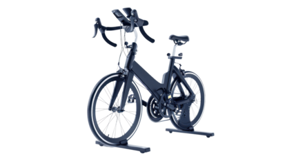 Fitness stationary bike on transparent background