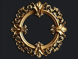 Exquisite Gilded Baroque Frame with Intricate Ornate Detailing for Opulent Interiors