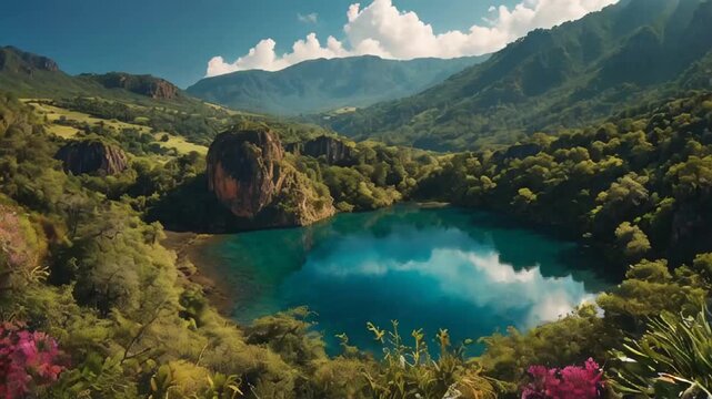 Monte Alen National Park Guinea, panorama summer