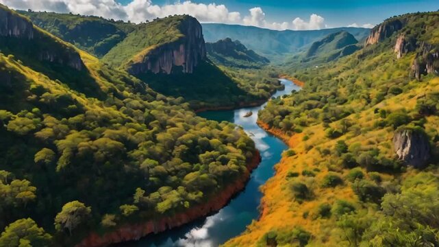 Monte Alen National Park Guinea, panorama summer