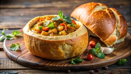 Golden Glow of Bunny Chow  Generative AI