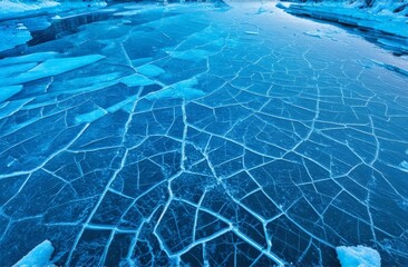 Ice lake close-up