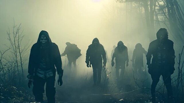 In the mist, zombies 