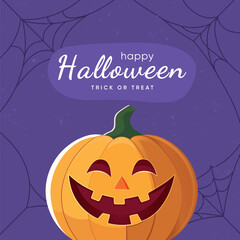 Happy Halloween party poster vector illustration