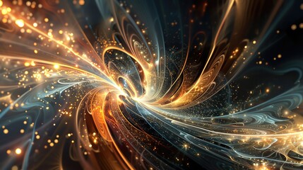 Obraz premium A mesmerizing swirl of colors and lights, creating an ethereal and dynamic abstract artwork that captivates the viewer's imagination.