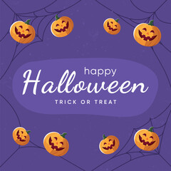 Naklejka premium Happy Halloween party poster vector illustration