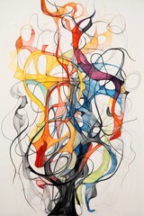 bright multicolored abstraction with acrylics. beautiful background. modern Art