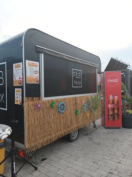 Food truck with Coca Cola machine in Chopok, Slovakia