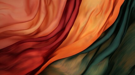 Experience the luxurious beauty of this colorful silk fabric background with elegant waves flowing gracefully, perfect for adding sophistication to any project