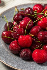 Raw Red Organic Cherries