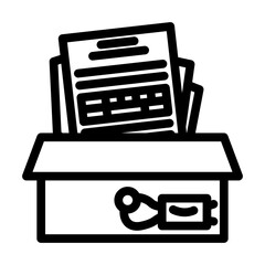 documentary evidence crime line icon vector. documentary evidence crime sign. isolated contour symbol black illustration