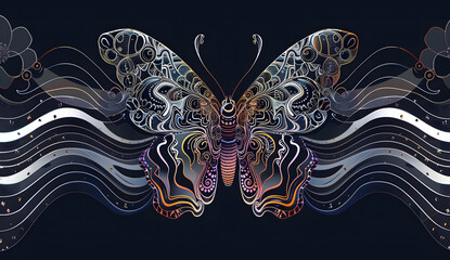 Patterned situate of a butterfly design