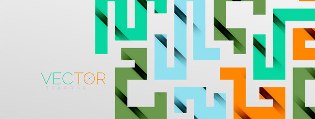 Color bend lines with shadow texture effect. Vector Illustration For Wallpaper, Banner, Background, Card, Book Illustration, landing page