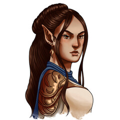 Fantasy Elf Woman Portrait