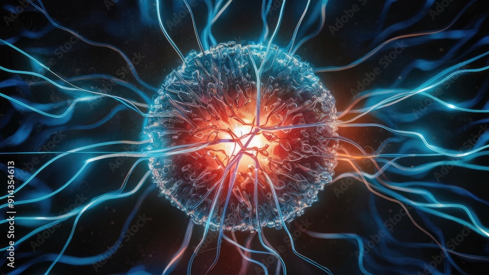 Poster illustration of a recurrent neural network structure