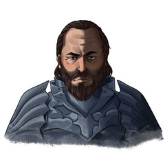 Fantasy Old Man Knight Portrait