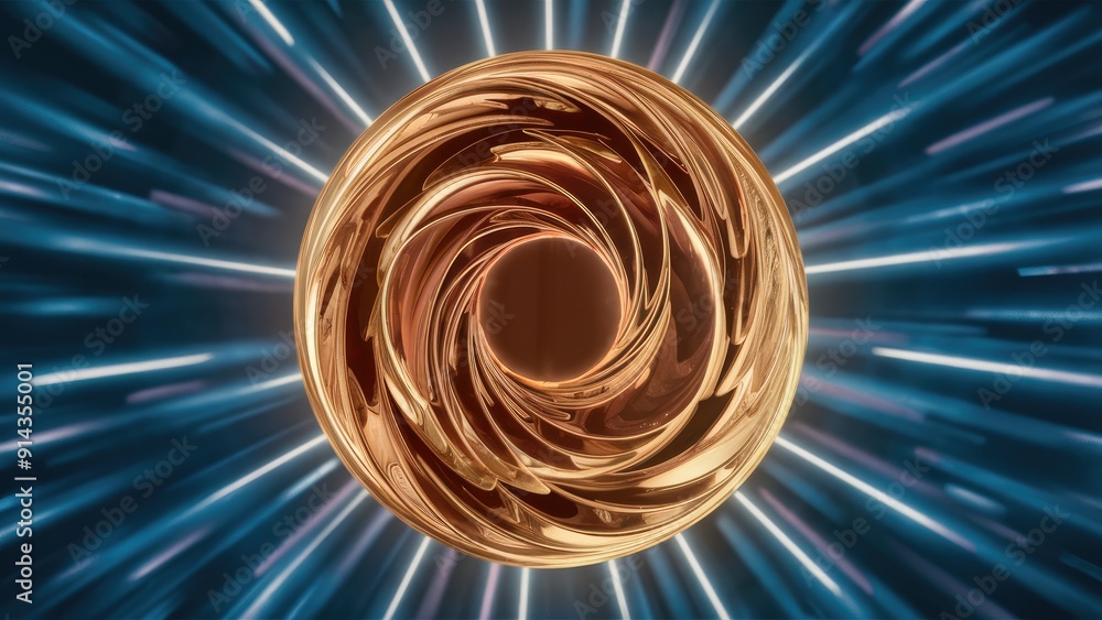 Poster abstract 3d rendered circle with light background