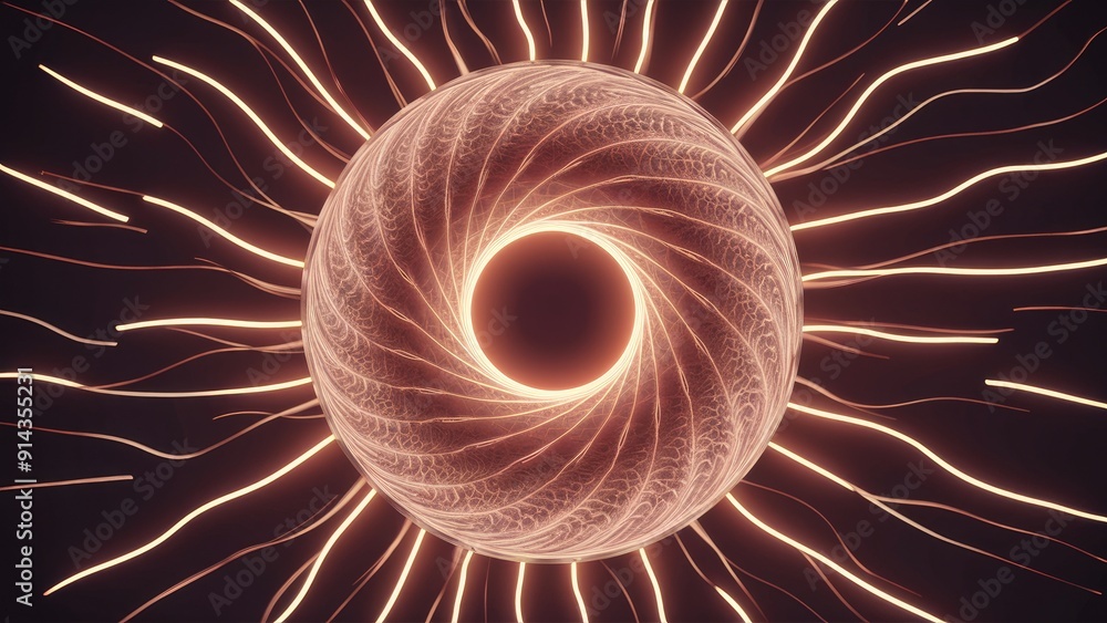 Poster abstract 3d rendered circle with light background
