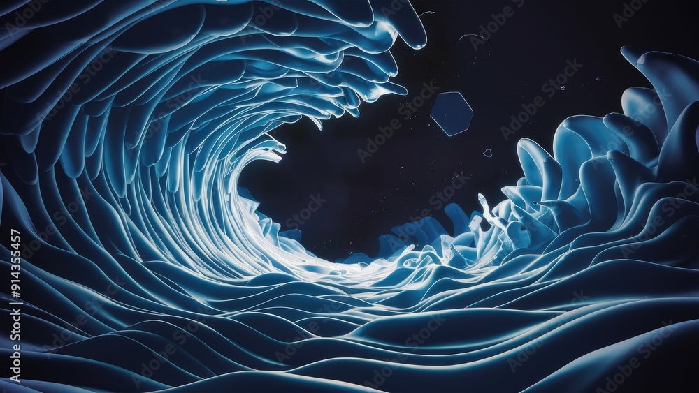 Aufkleber abstract blueviolet wave background suitable for technology and futuristic themes presentations web 