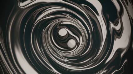 Contemporary Abstract Liquid Background in Monochrome Tones