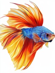 Fototapeta premium Colorful Siamese Fighting Fish