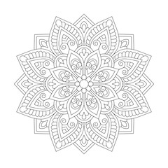 Mindfulness Adult Flower Design coloring book mandala design