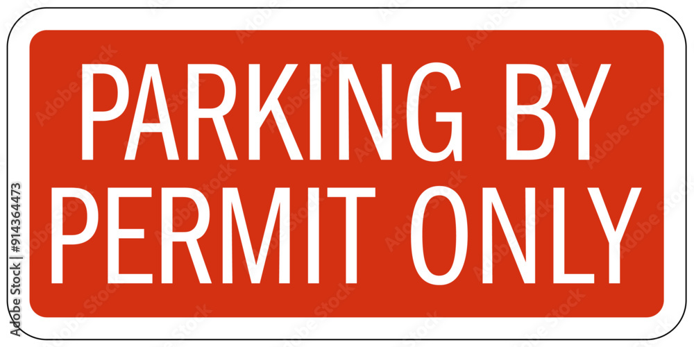 Sticker parking permit signs