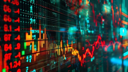 Abstract Financial Data Display