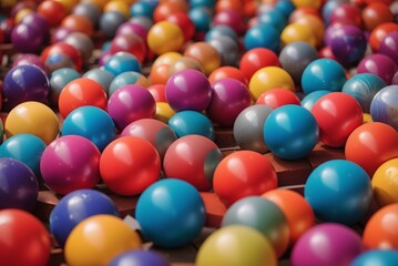 Obraz premium Colorful Balls spheres background - 3d rendering 