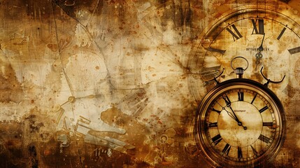 Naklejka premium Clock wallpaper 