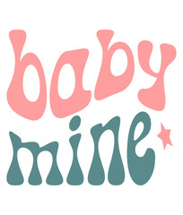 Retro, Pregnency,  Craft Design. T-shirt Design. Illustration