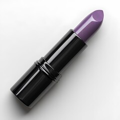 purple lipstick isolated on white background with shadow. purple lipstick tube for beauty cosmetics. burgundy lipstick