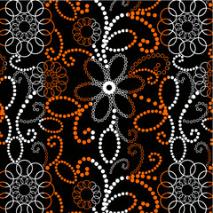Black and white shaded chunri allover pattern digital print design.