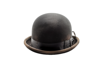 Modern Bowler Hat Isolated on Transparent Background