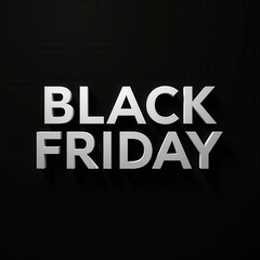BLACK FRIDAY three dimensional text illustration. Sale event, marketing, advertising concept modern design.